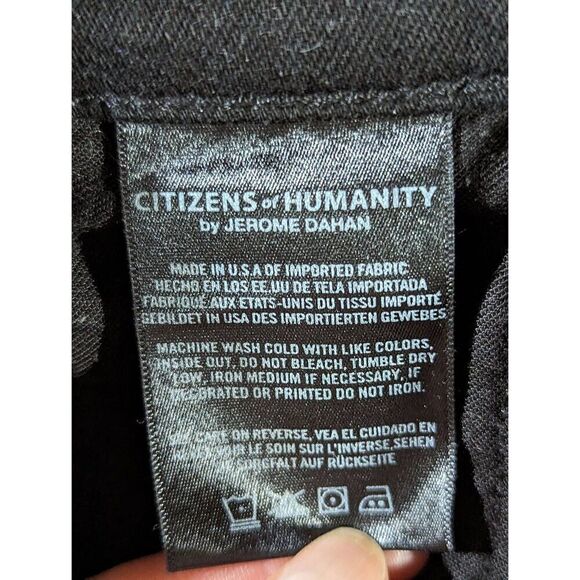 Citizens of Humanity Sid Men's Black High Rise Straight Leg Jeans Size 33/27 - Picture 5 of 5